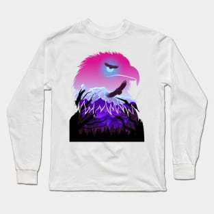 eagle forest double Exposure Long Sleeve T-Shirt